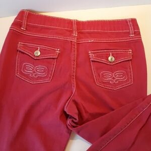 Girls red 16 skinny leg jeans